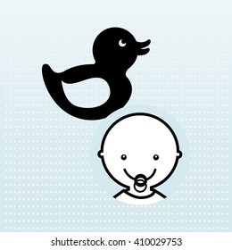 baby with toy design 