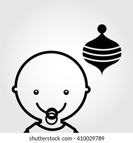 baby with toy design 