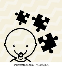 baby with toy design 