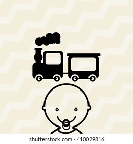 baby with toy design 
