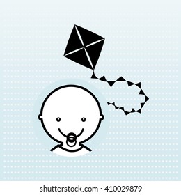 baby with toy design 