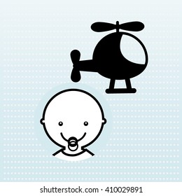 baby with toy design 