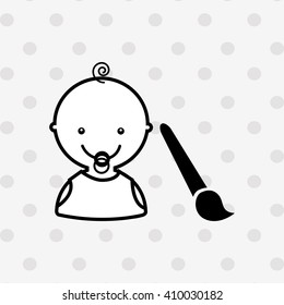 baby with toy design 