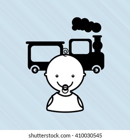 baby with toy design 