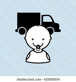 baby with toy design 