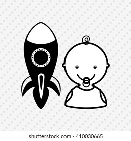 baby with toy design 