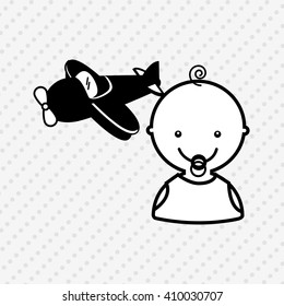 baby with toy design 