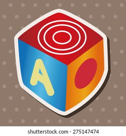 baby toy dice theme elements