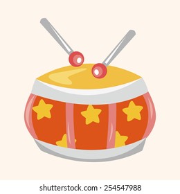 baby toy drum theme elements