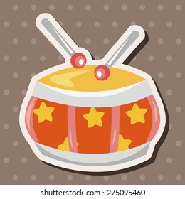 baby toy drum theme elements