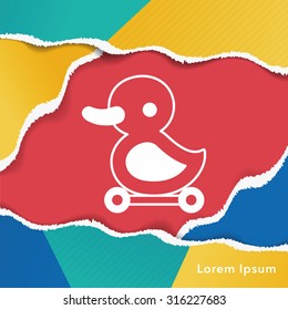 baby toy duck icon