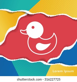 baby toy duck icon
