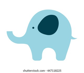 Baby toy elephant isolated icon design, vector illustration  graphic 