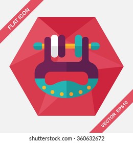 Baby toy flat icon with long shadow,eps10