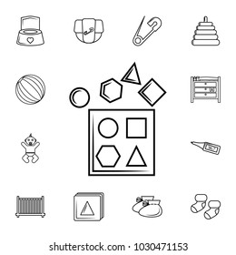 baby toy icon. Set of baby element. Premium quality graphic design. Signs, outline symbols collection, simple thin line icon for websites,  on white background