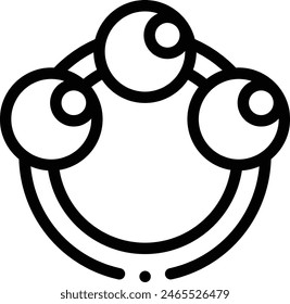 baby toy icon. Thin Linear Style Design Isolated On White Background