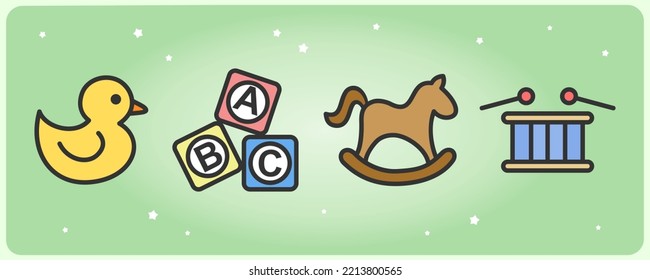 baby toy icon, vector illustration for app and web.