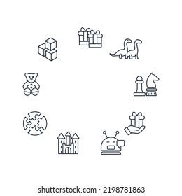 baby toy icons set . baby toy pack symbol vector elements for infographic web