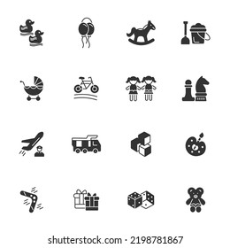 baby toy icons set . baby toy pack symbol vector elements for infographic web