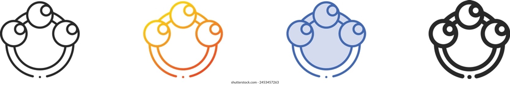baby toy icon.Thin Linear, Gradient, Blue Stroke and bold Style Design Isolated On White Background
