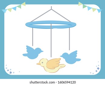 Baby toy, mobile. Vector illustration.