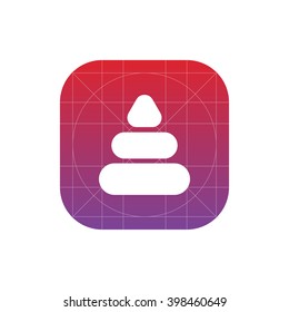 baby toy pyramid icon. vector eps10 icon