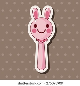 baby toy rattle theme elements