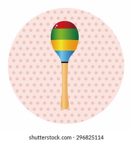 baby toy rattle theme elements
