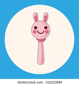 baby toy rattle theme elements