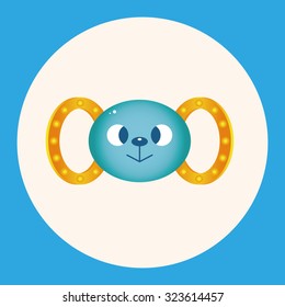 baby toy rattle theme elements