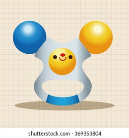 baby toy rattle theme elements