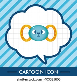 baby toy rattle theme elements