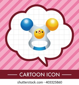 baby toy rattle theme elements