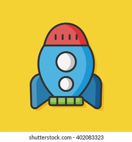baby toy rocket vector icon