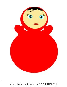 Baby toy is seen On white background.