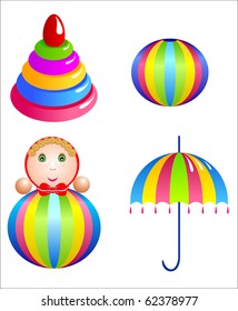 Baby toy set. Vector-Illustration.