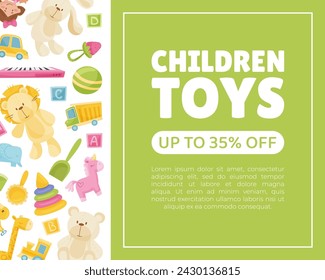 Baby Toy Store and Shop Banner Design Vector Template