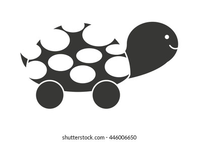 Baby toy turtle isolated icon design, vector illustration  graphic 