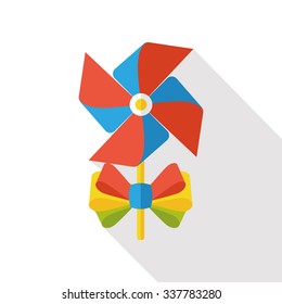 baby toy windmill flat icon