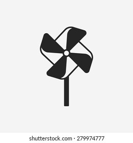 baby toy windmill icon