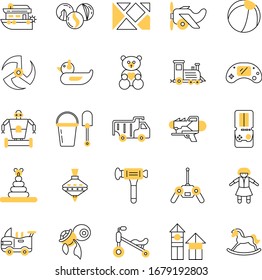 Baby Toys 25 Set Yellow Shadow Icon Pack