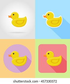 baby toys and accessories flat icons vector illustration isolated on background