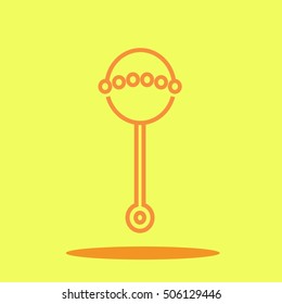 Baby toys  cute icon in trendy flat style isolated on color background. Baby symbol for your design, logo, UI. Vector illustration, EPS10. Line style. 