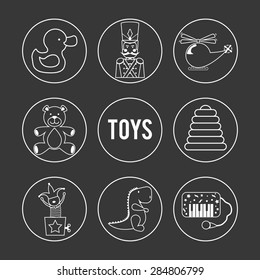 Baby toys design over gray background, vector illustration.