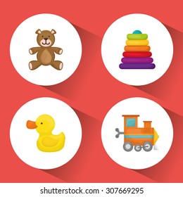 Baby toys design, vector illustration eps 10.
