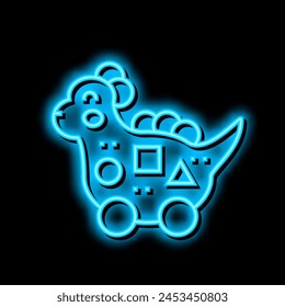 baby toys neon light sign vector. baby toys illustration