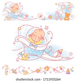 baby toys clipart border