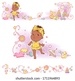 baby toys clipart border