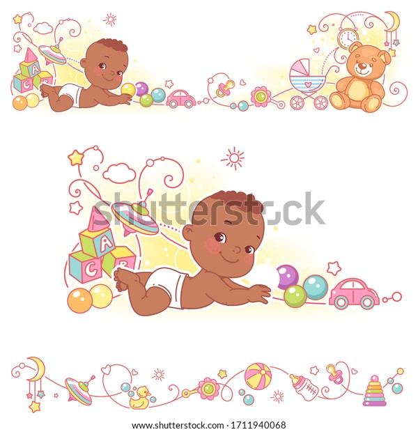 baby toys clipart border