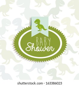 baby toys over pattern background vector illustration
